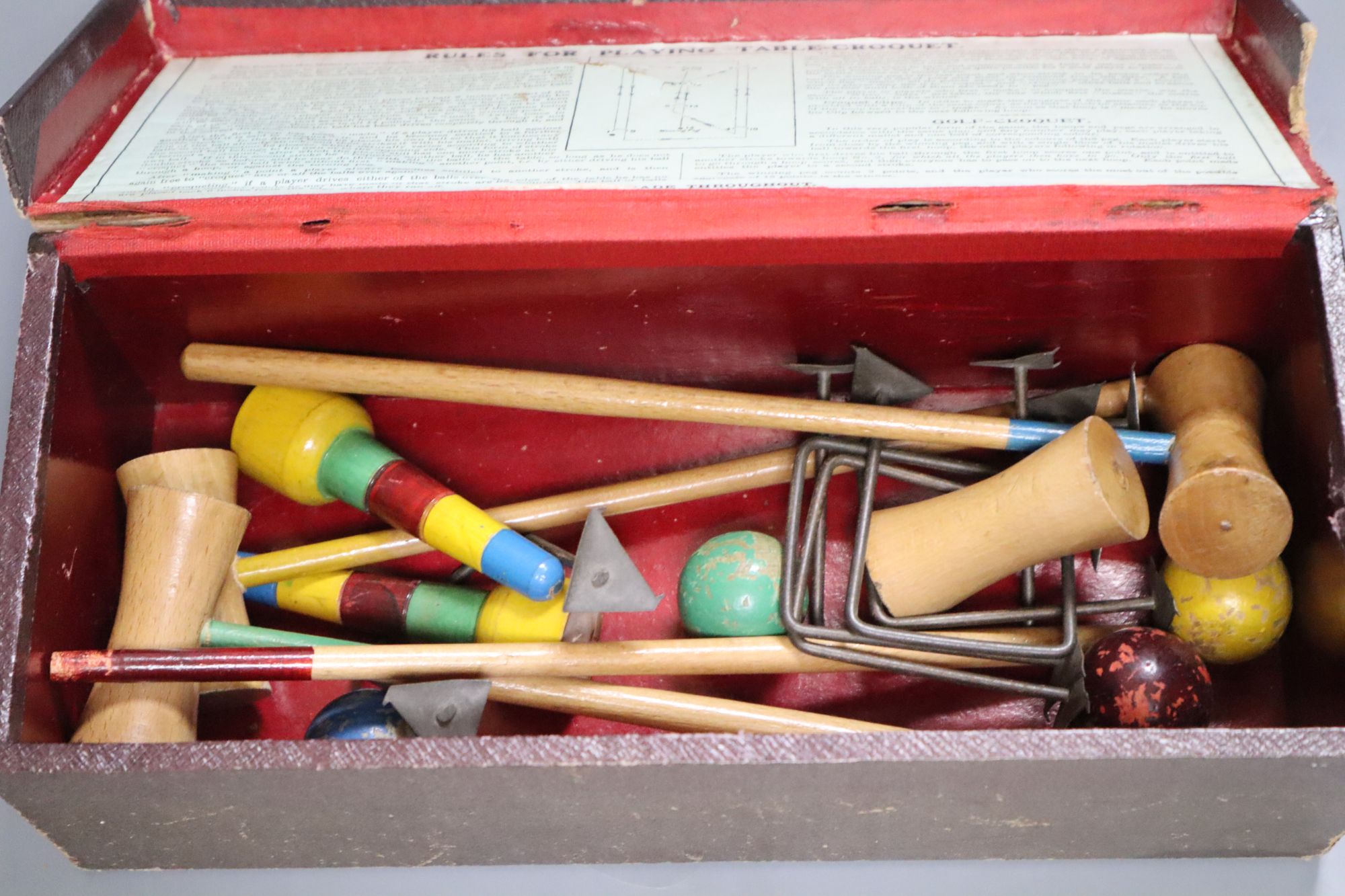 A table croquet set